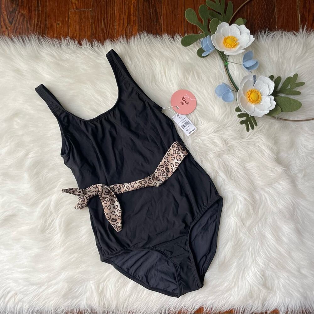 PILYQ girls Swimsuit NWT Leopart Belted One Piece